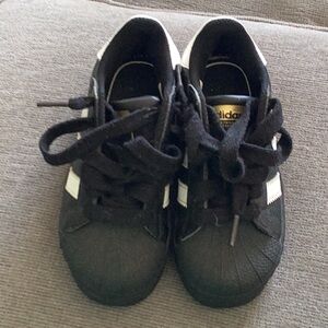 Adidas Kids Black and White Sneakers